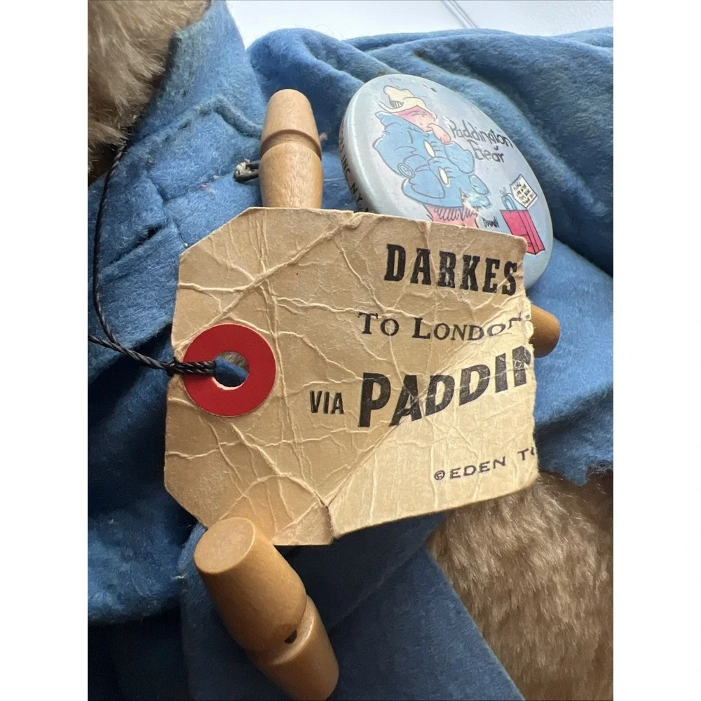 1978 Vintage Plush Darkest Peru Paddington London Bear Eden Toys w/Tags